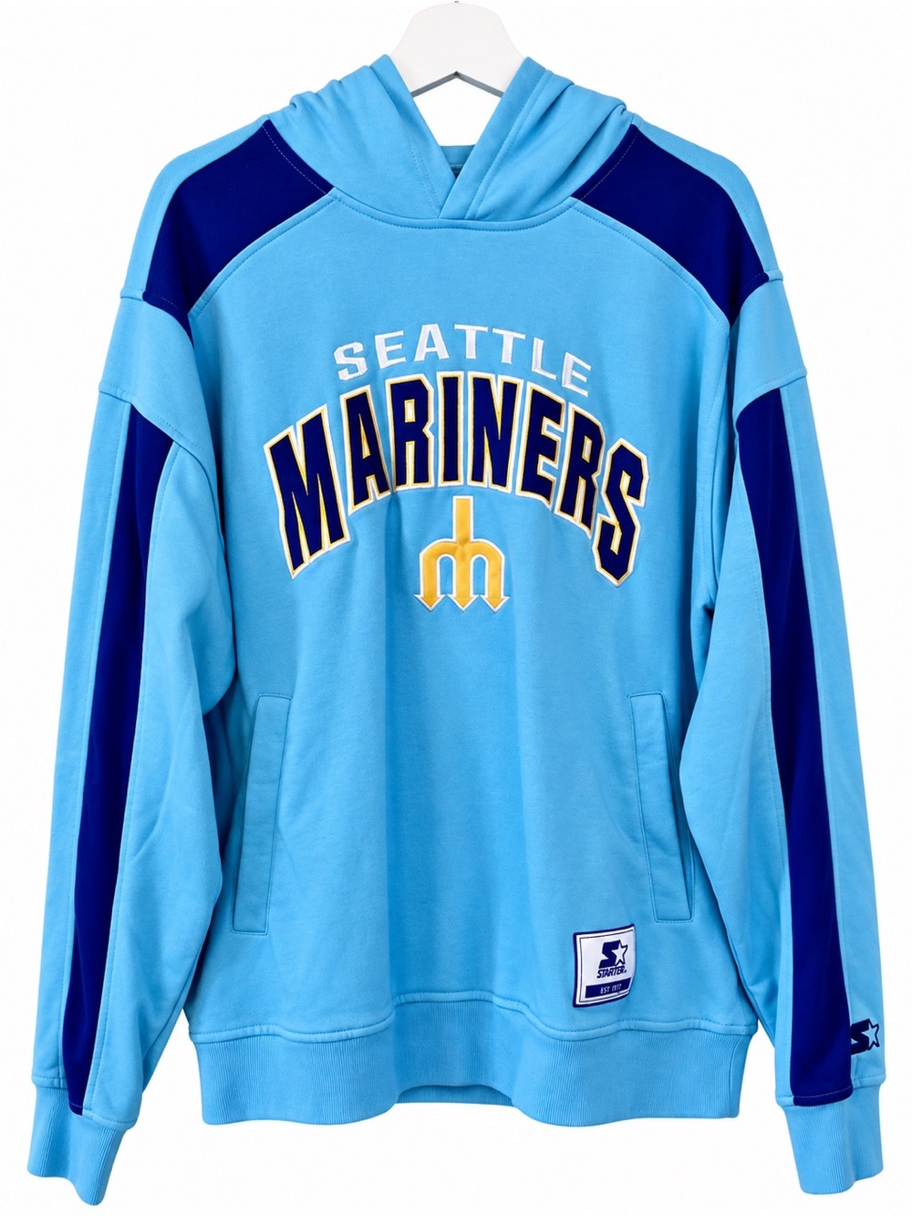 Starter Seattle Mariners Light Blue Pullover Hoodie Sweatshirt XL Retro Y2K MLB